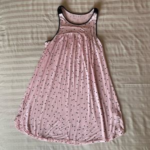 Kate Spade Pink and Black Polka Dot Nightgown